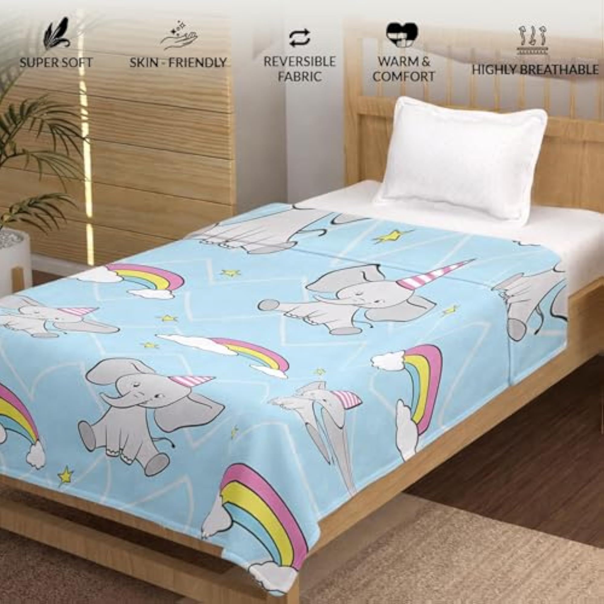 Cotton Kids Dohar Double Bed Reversible AC Blanket